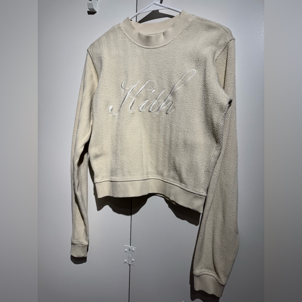 Kith crop herringbone crewneck sweatshirt